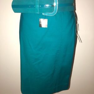 White House Black Market Teal Pencil Skirt